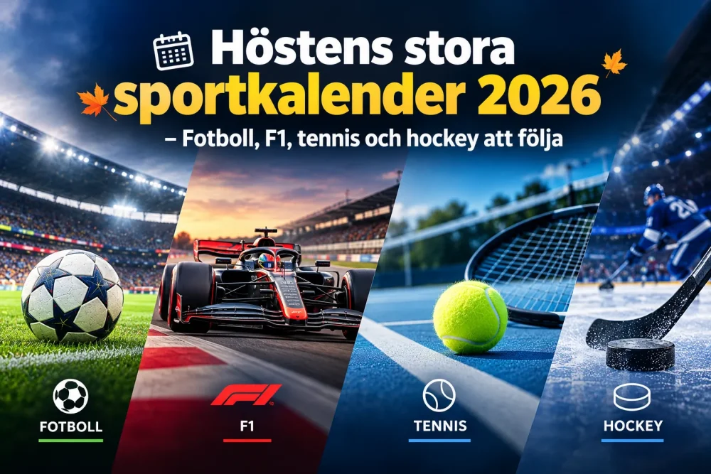 Höstens stora sportkalender 2026 – Fotboll, F1, tennis och hockey att följa