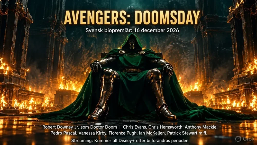 När har Avengers: Doomsday premiär i Sverige?